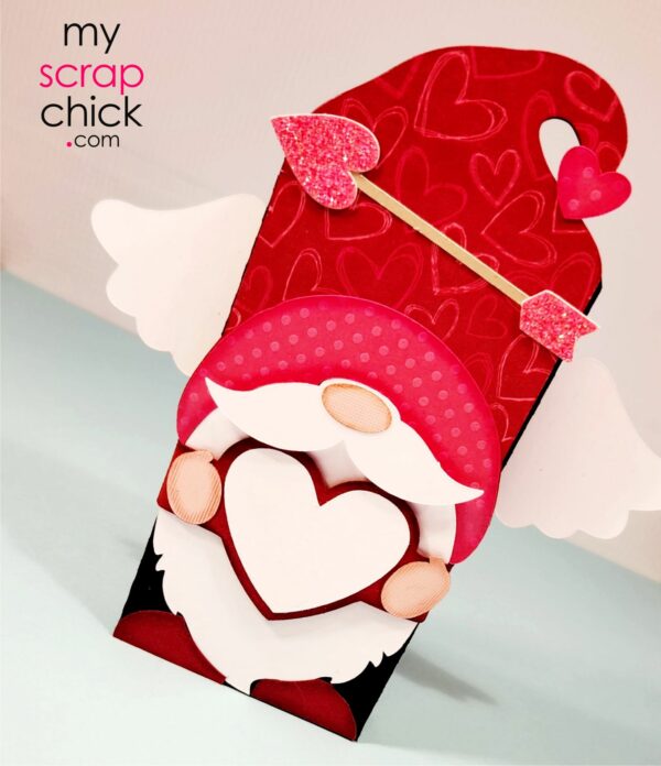 Cupid Gnome Sweet Candy Bar Wrap 3D SVG