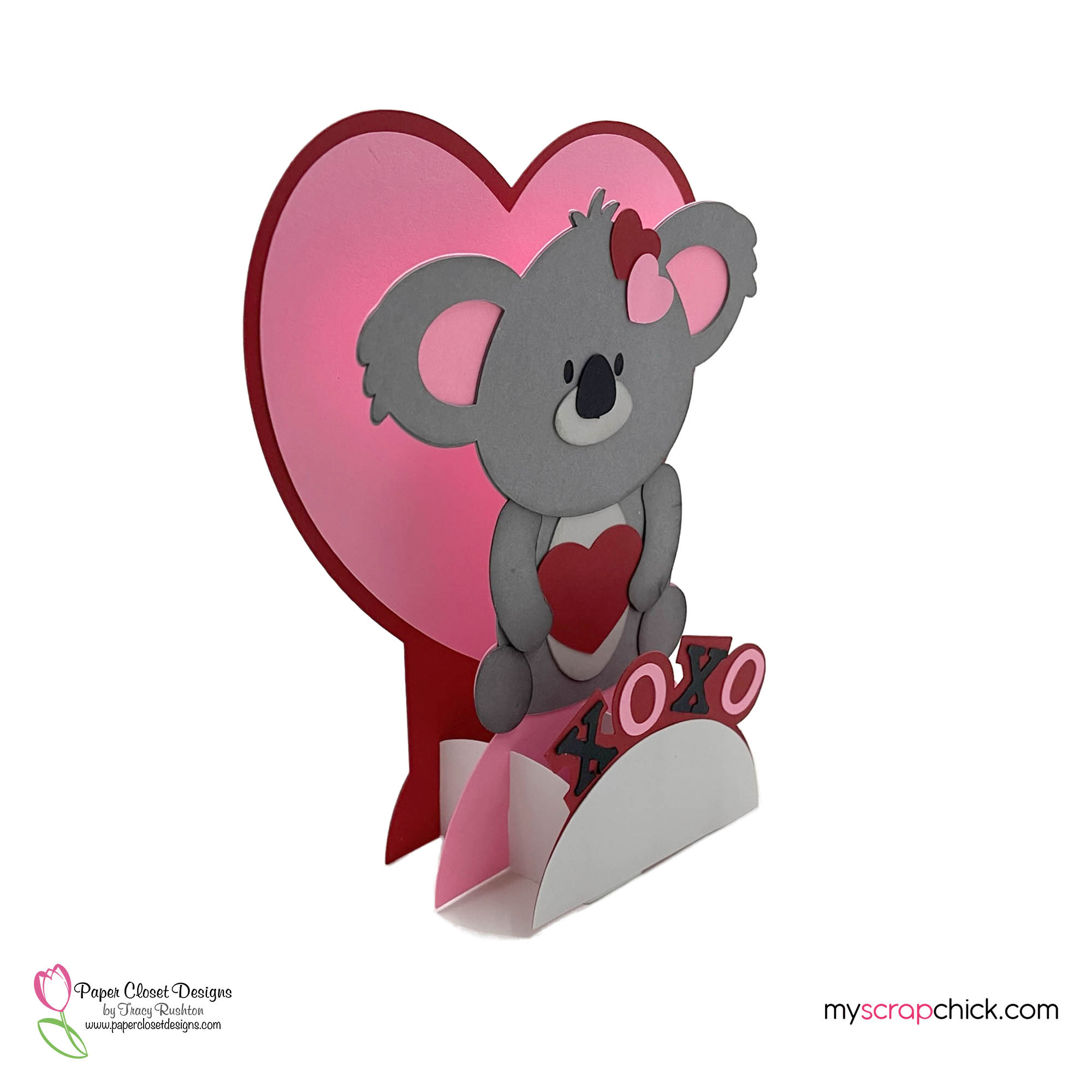 Koala Bear Valentine Pop Up Stand Card