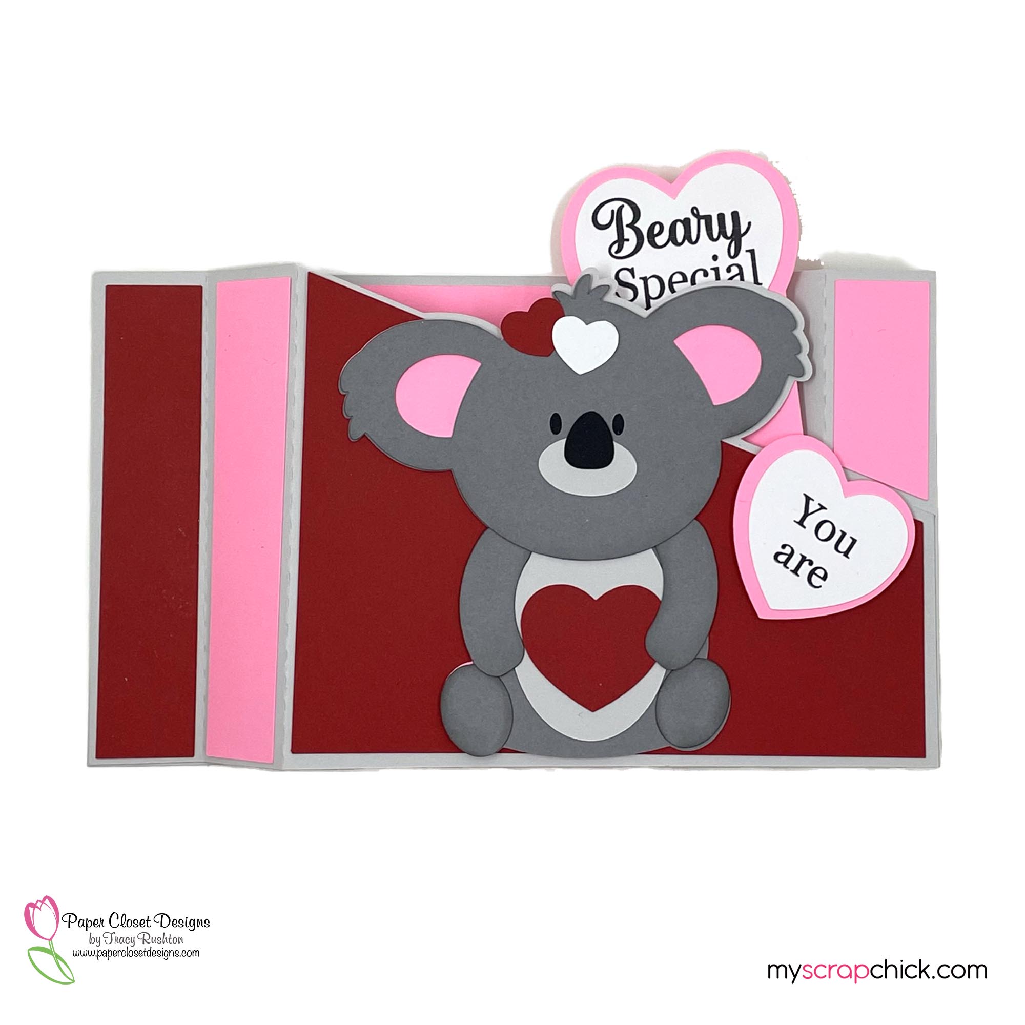 Koala Valentine Wiper Card Open