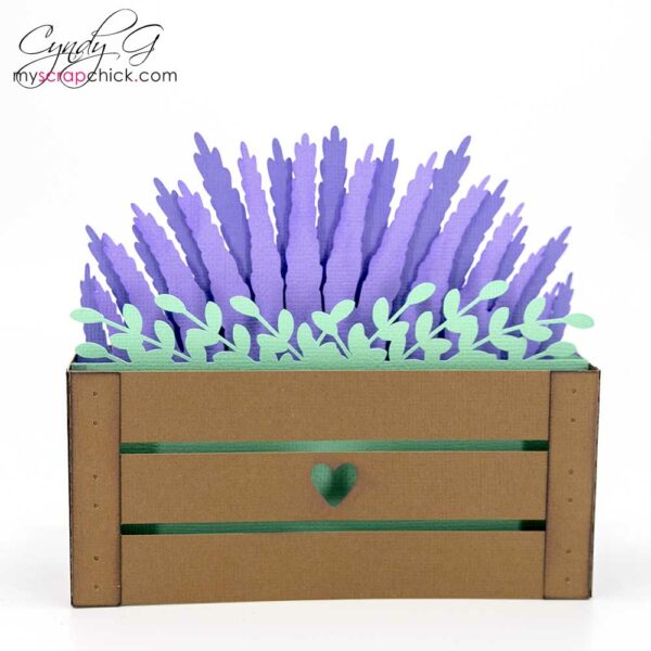 Lavender Crate Box Card SVG