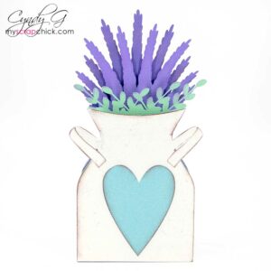Lavender Pail Box Card SVG