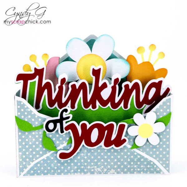 Thinking Of You Envelope Box Card SVG