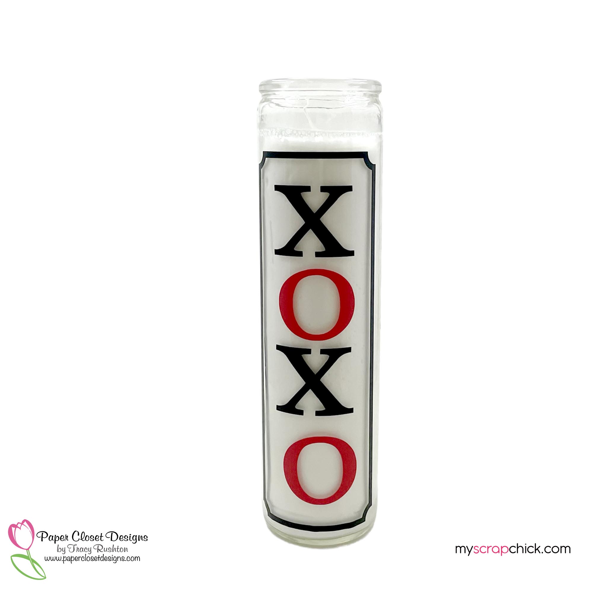 XOXO Valentine Candle Wrap