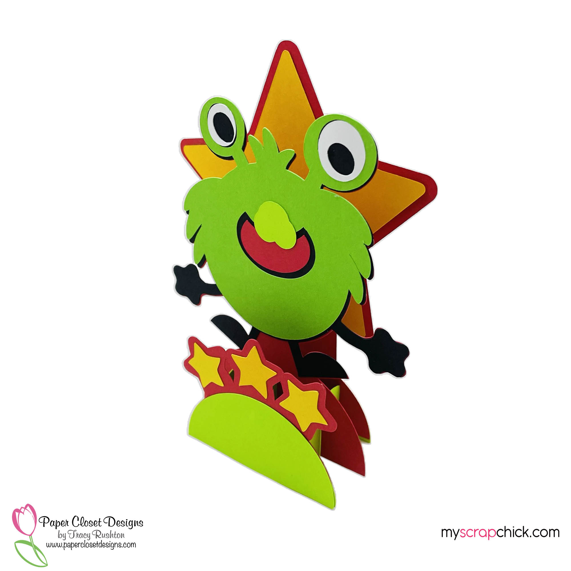 Monster Pop Up Stand Card with Star