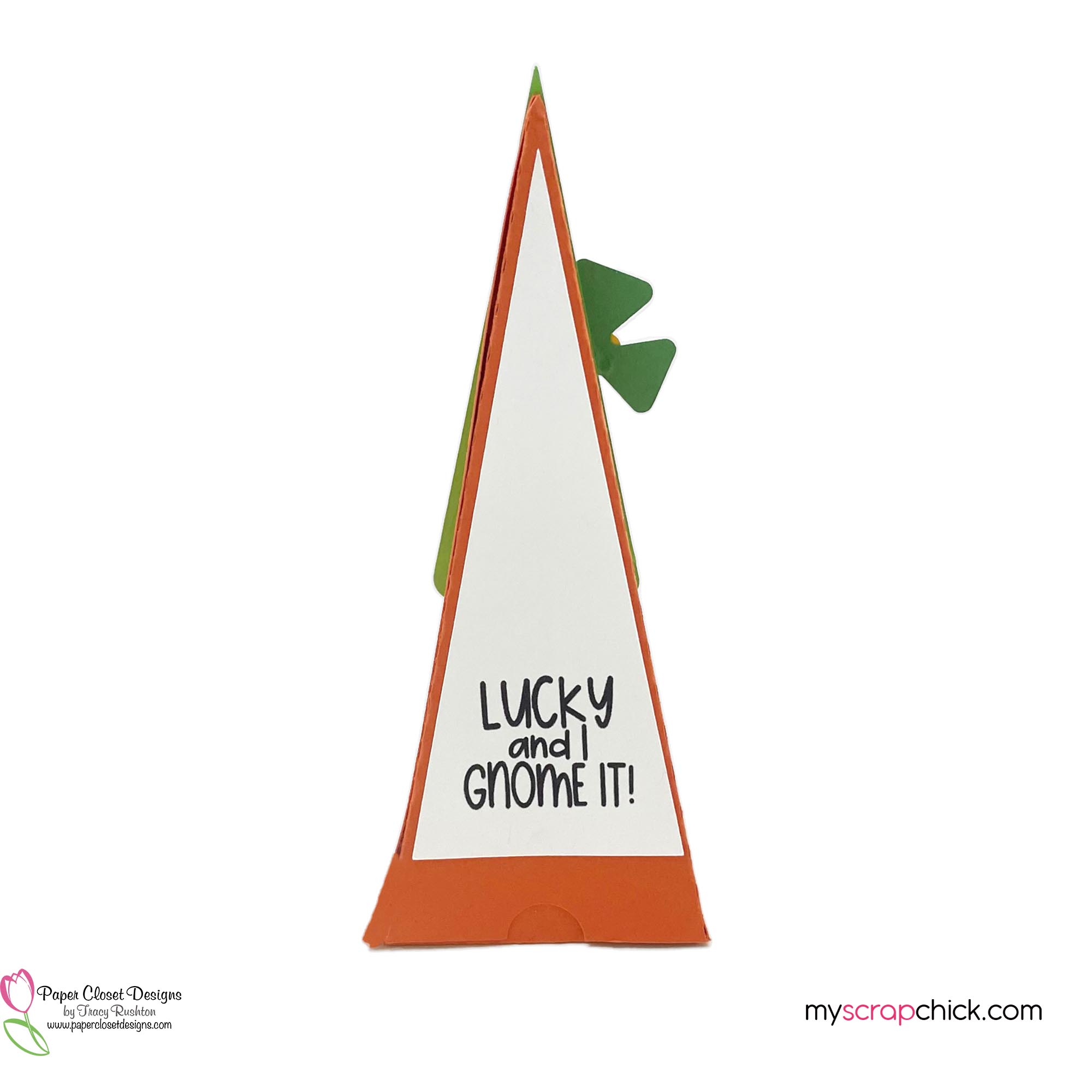 Lucky St. Patricks Day Gnome Pyramid Box Back