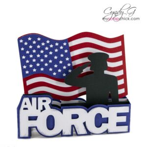 Air Force Box Card SVG - Female