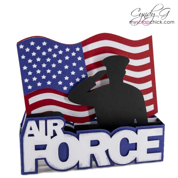 Air Force Box Card SVG - Male