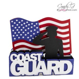Coast Guard Box Card SVG - Female