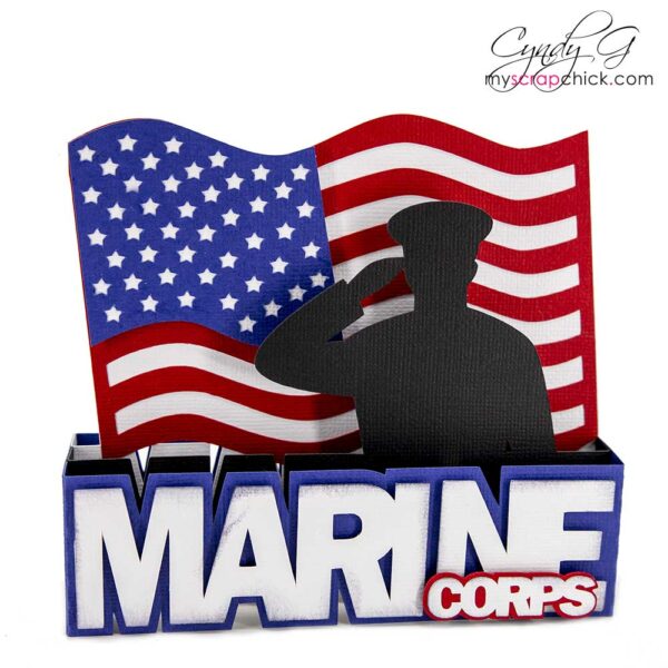 Marine Corps Box Card SVG - Male