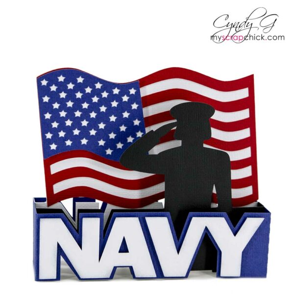 Navy Box Card SVG - Female