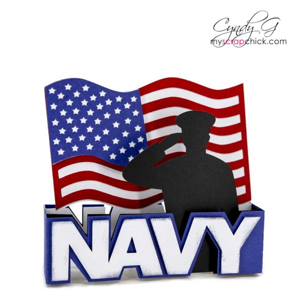 Navy Box Card SVG - Male