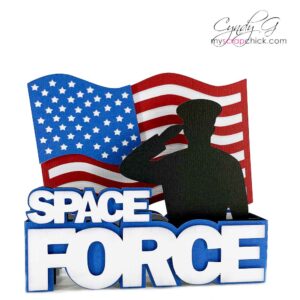 Space Force Box Card SVG - Male