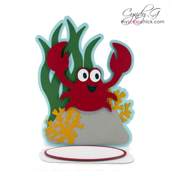Crab Easel Card SVG