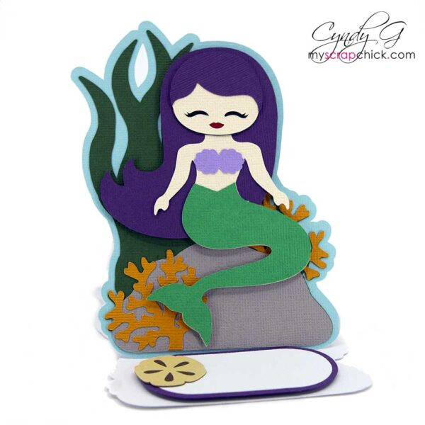 Mermaid Easel Card SVG