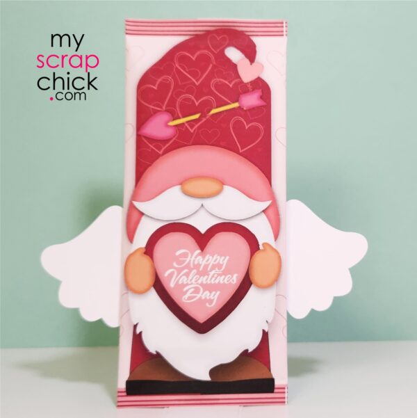 Gnome Cupid with Wings Printable Candy Bar Wrap