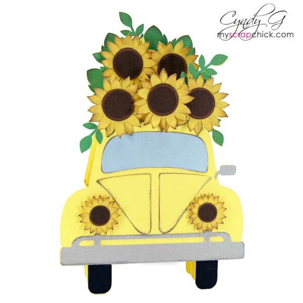 Sunflower VW Box Card SVG
