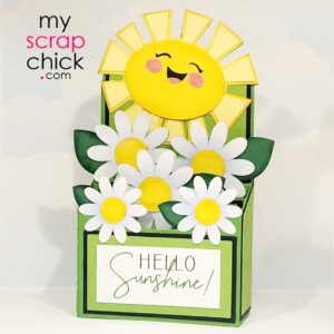 Sunshine and Daisies Box Card and SVG cutting file.
