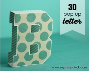 konstant medier Dinkarville 3D Pop Up Letter - B - My Scrap Chick